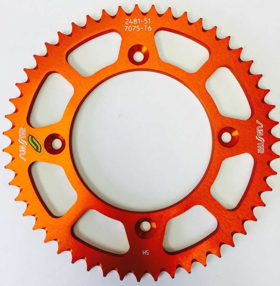 SUNSTAR Rear Sprocket Aluminum 51t-428 Org Husq/Ktm 5-248151OR