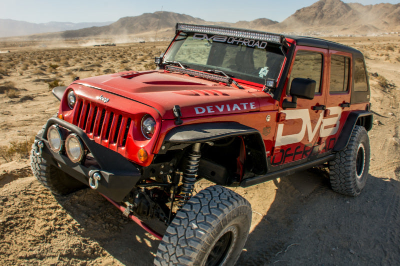 DV8 Offroad 07-18 Jeep Wrangler JK Front & Rear Flat Tube Fenders FENDB-02