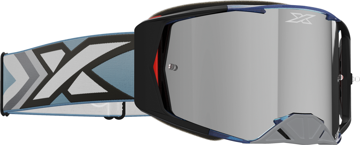 EKS BRAND Lucid Goggle Steel Blue Silver Mirror 067-11075
