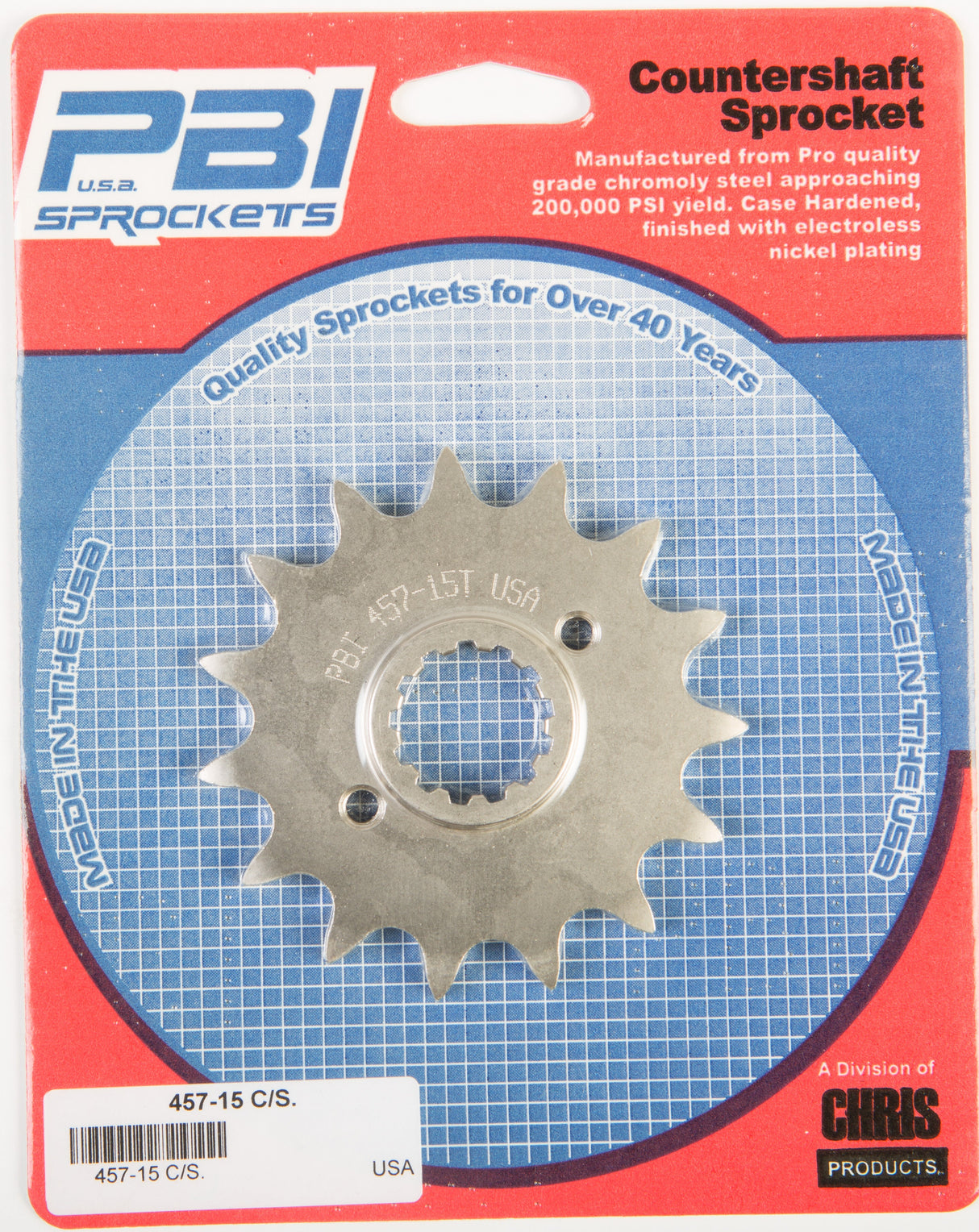 PBIFront Cs Sprocket Steel 15t-520 Kaw/Suz457-15