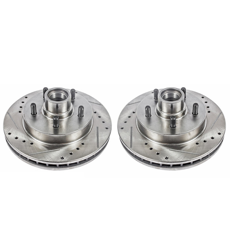 Power Stop 95-99 Chevrolet C1500 Front Evolution Drilled & Slotted Rotors - Pair AR8625XPR