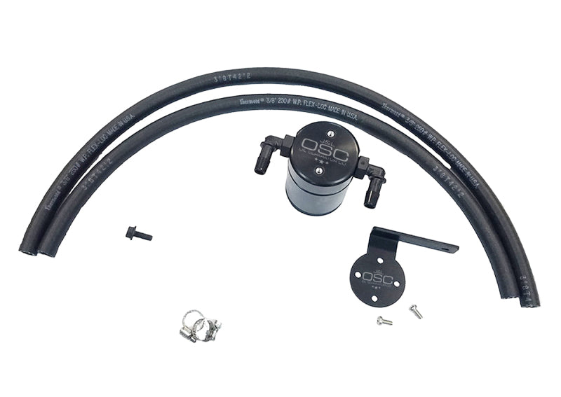 J&L 95-04 Toyota Tacoma/4Runner 3.4L Driver Side Oil Separator 3.0 - Black Anodized 3101D-B