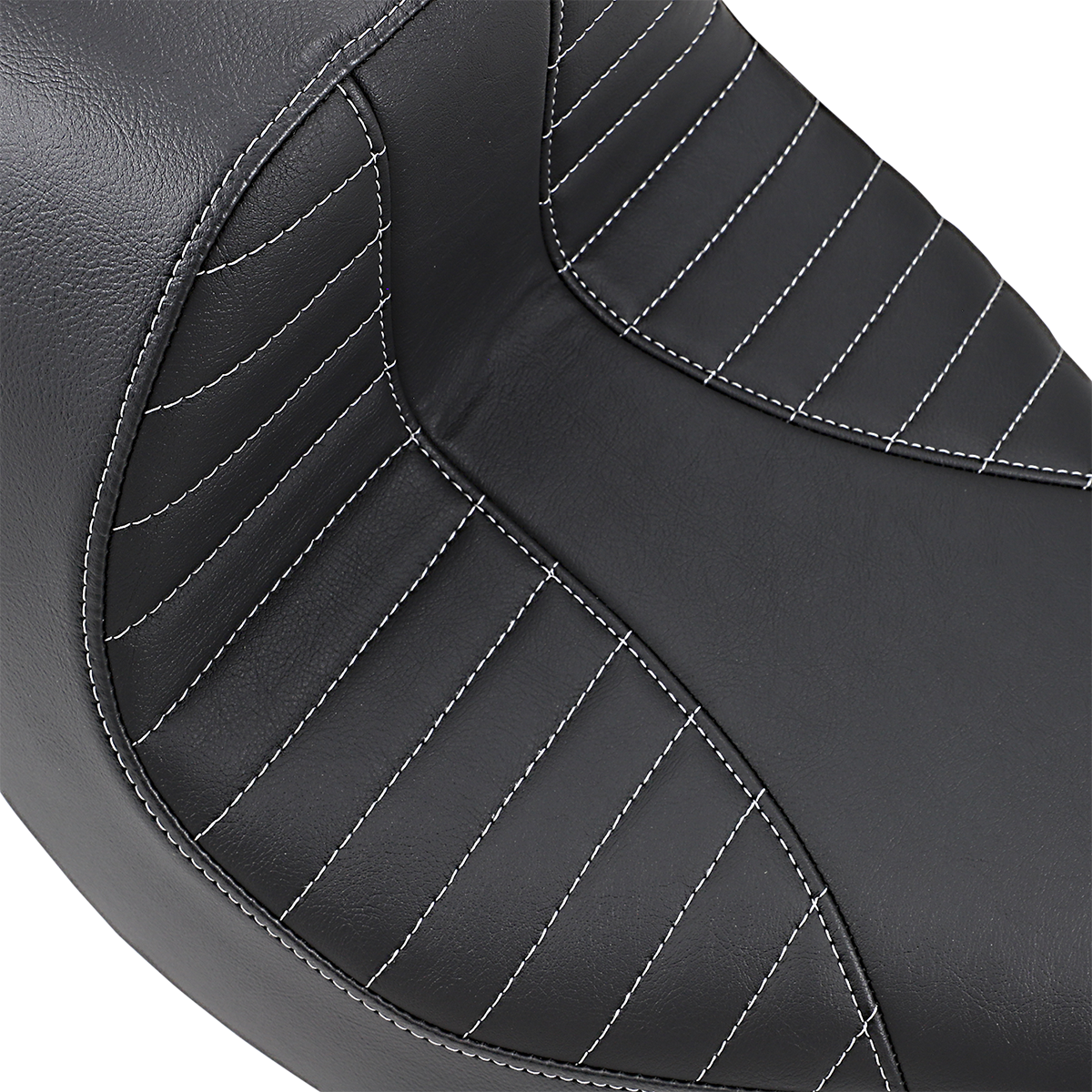 DRAG SPECIALTIES Asiento EZ-Solo - Puntada de escorpión - Hilo plateado - Vinilo - FLFB/S '18-'22 ACT EZ-ON MOUNT STYLE 0802-1186