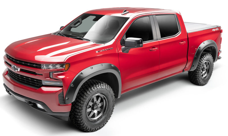 Bushwacker 19-23 Chevrolet Silverado 1500 (Excl. ZR2) Pocket Style Fender Flares 4pc - Smooth Black 40992-02
