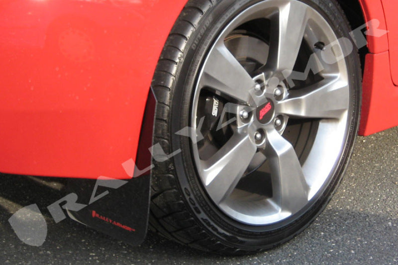 Rally Armor 08-11 Subaru STI (Hatch Only) / 11-14 WRX (Hatch Only) Black UR Mud Flap w/ Red Logo MF15-UR-BLK/RD