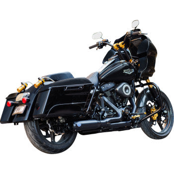 S&S CYCLE 2-into-1 Qualifier Exhaust System - 49-State - Black 550-1110