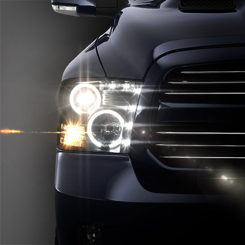 Spyder Dodge Ram 1500 09-14 Projector Headlights Halogen- CCFL Halo LED - Blk PRO-YD-DR09-CCFL-BK 5030320