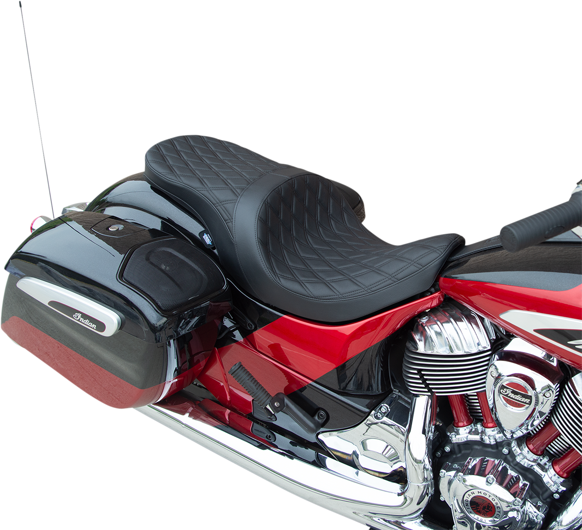 DRAG SPECIALTIES Asiento Touring de perfil bajo - Negro - Liso - Vinilo - '14-'22 Indian 0810-2273