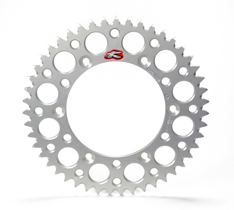 Renthal 94-98 Yamaha YZ 250/ YZ 400F Rear Grooved Sprocket - Silver 520-49P Teeth 131U-520-49GBSI