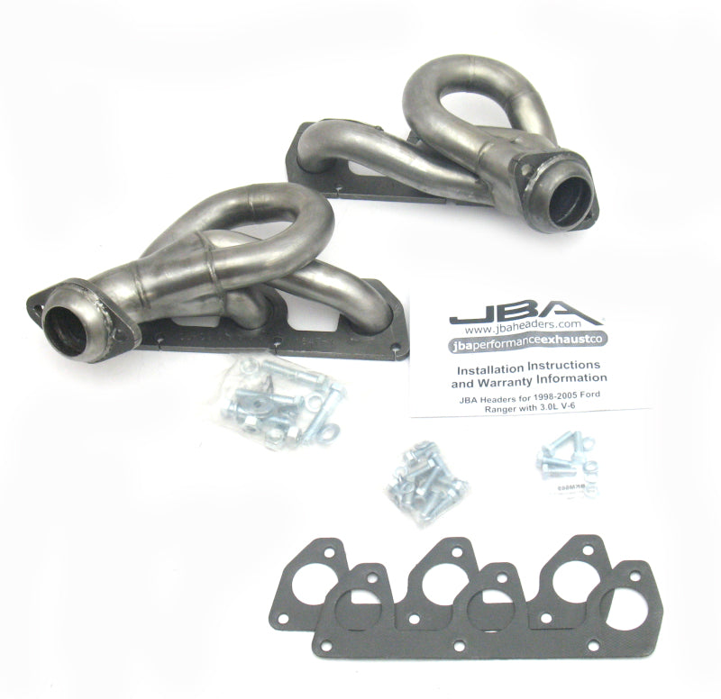 JBA 02-08 Ford Ranger 3.0L V6 w/o EGR 1-1/2in Primary Raw 409SS Cat4Ward Header 1647S-1