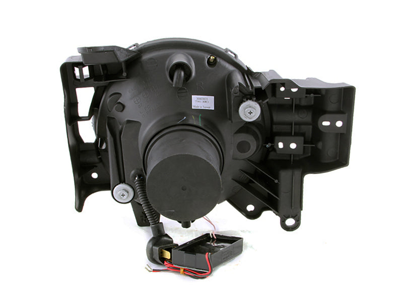 ANZO 2007-2013 Toyota Fj Cruiser Projector Headlights w/ Halo Black 111116