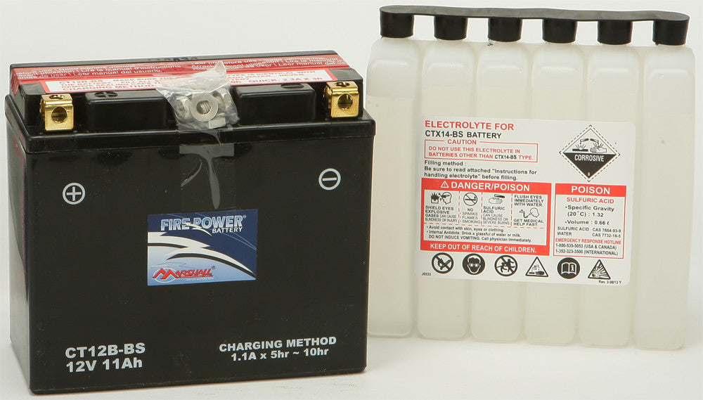 MARSHALLSBattery Maint Free Ct12b -Bs Fire PowerCT12B-BS~MAR