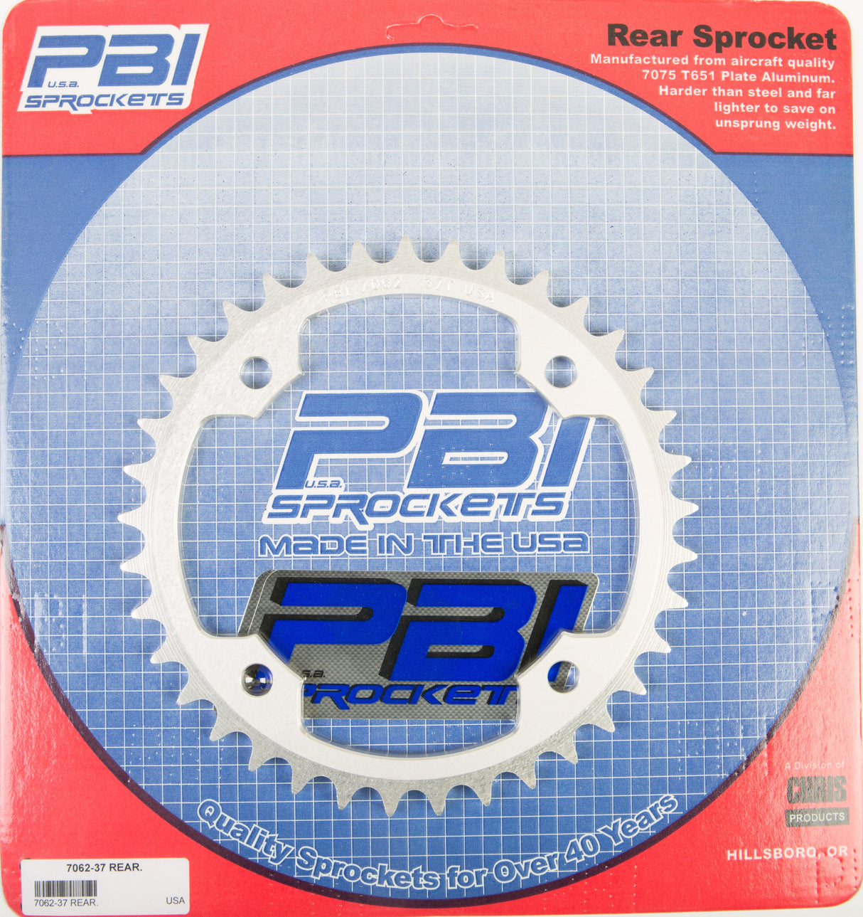 PBIRear Sprocket Aluminum 37t-520 Yam7062-37-3
