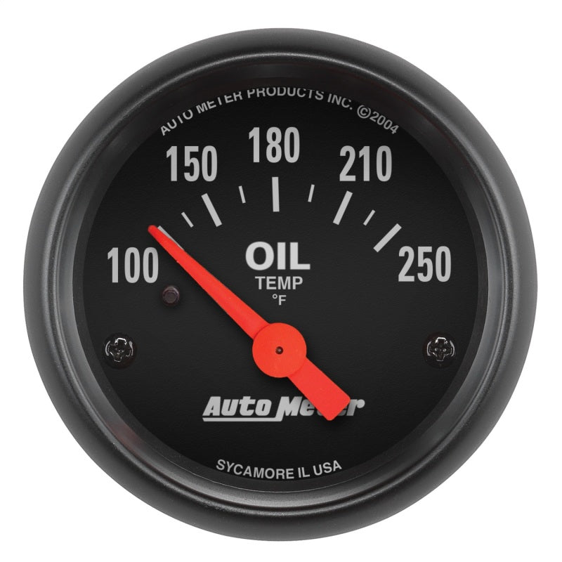 Autometer Z-Series 52mm 100-250 Degrees F. SSE Oil Temp Gauge 2638