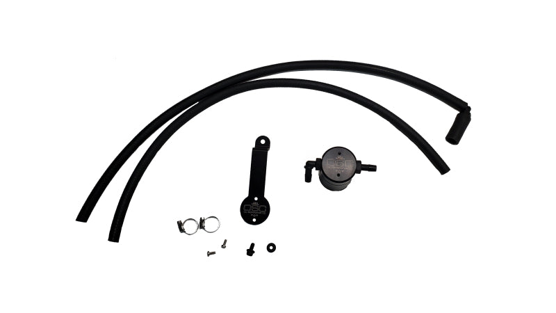 J&L 18-24 Toyota Camry 3.5L V6 Oil Separator 3.0 Passenger Side - Black Anodized 3116P-B