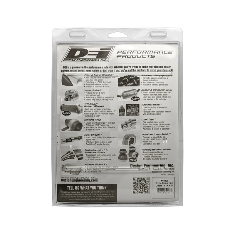 DEI Dyno Strap Heat Guard 5in w x 3ft - Aluminized 10466