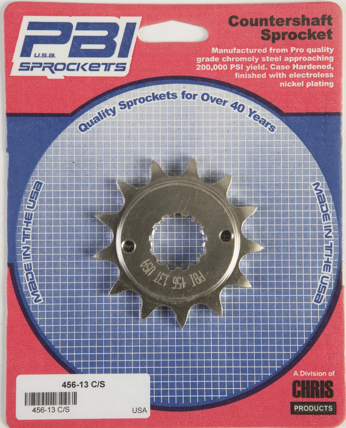 PBIFront Cs Sprocket Steel 13t-520 Kaw/Suz/Tri/Yam456-13