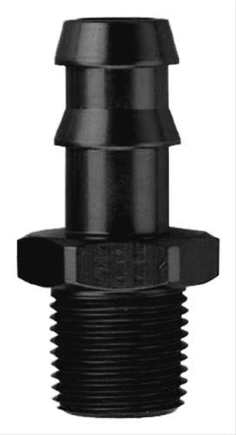 Fragola 1/4 Hose Barb x 1/8 NPT - Black 484004-BL