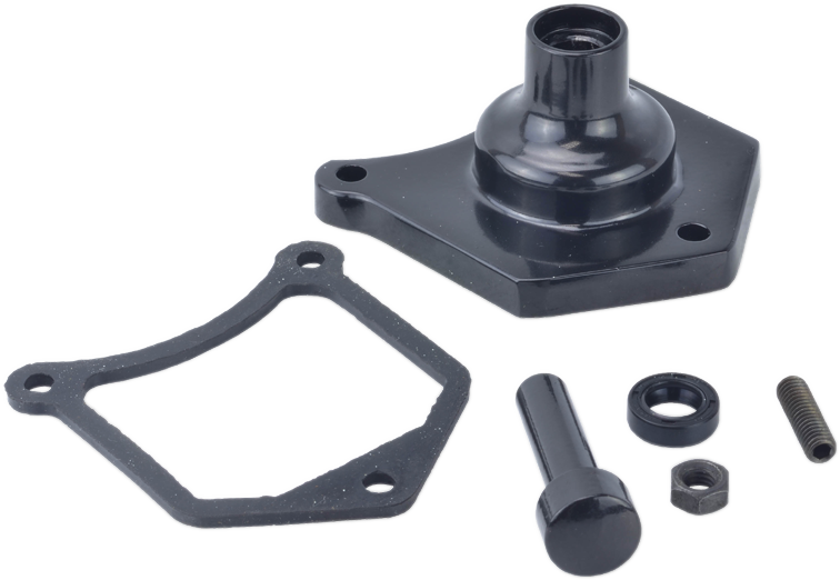 DRAG SPECIALTIES Cubierta del extremo del solenoide - Botón de arranque - Negro brillante 79-4001