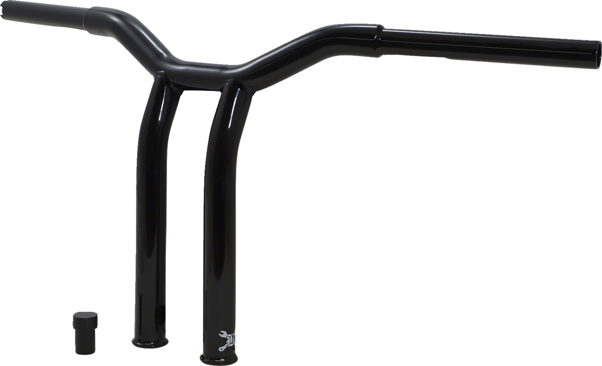 BURLY BRAND Handlebar - Dominator - Raked - 12" - Black B12-6052B