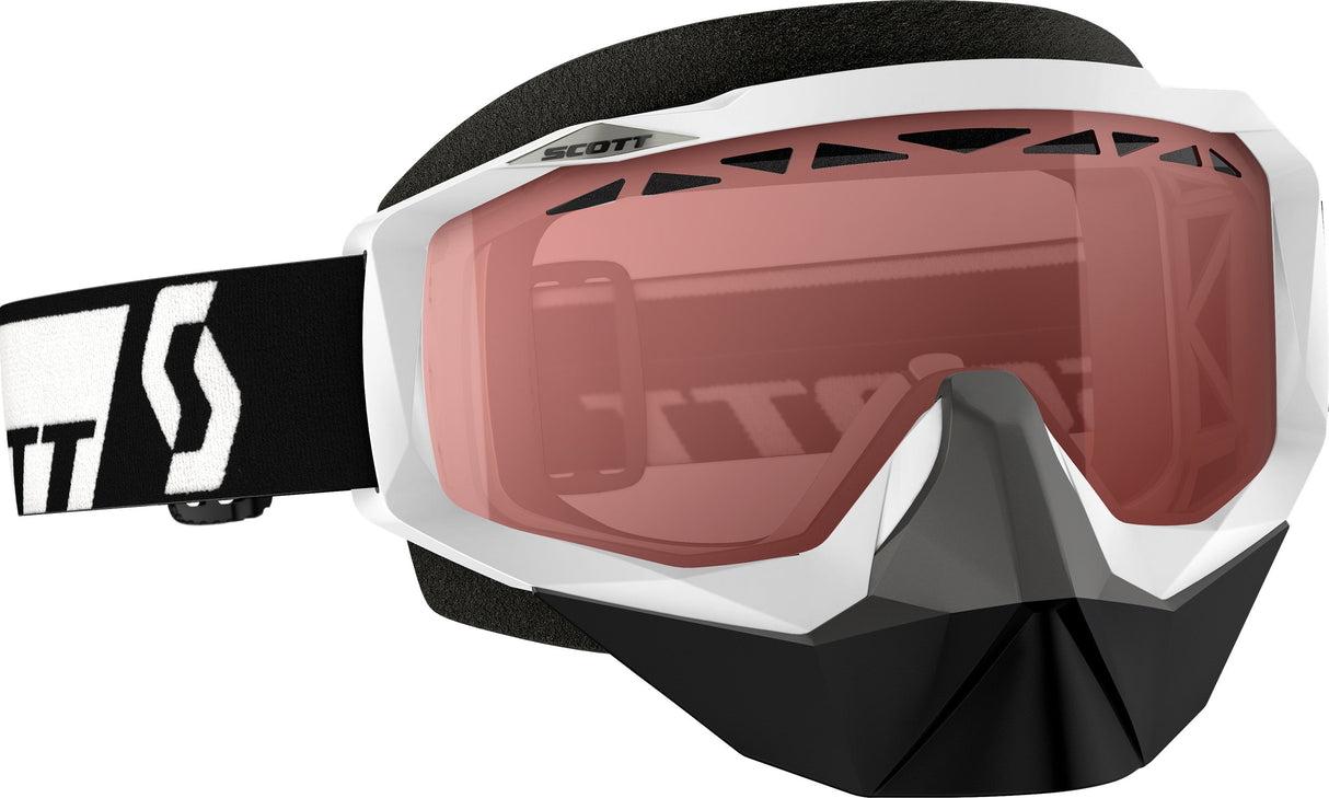 SCOTT Hustle Snocross Goggle White W/Amp Rose Lens 240528-0002108