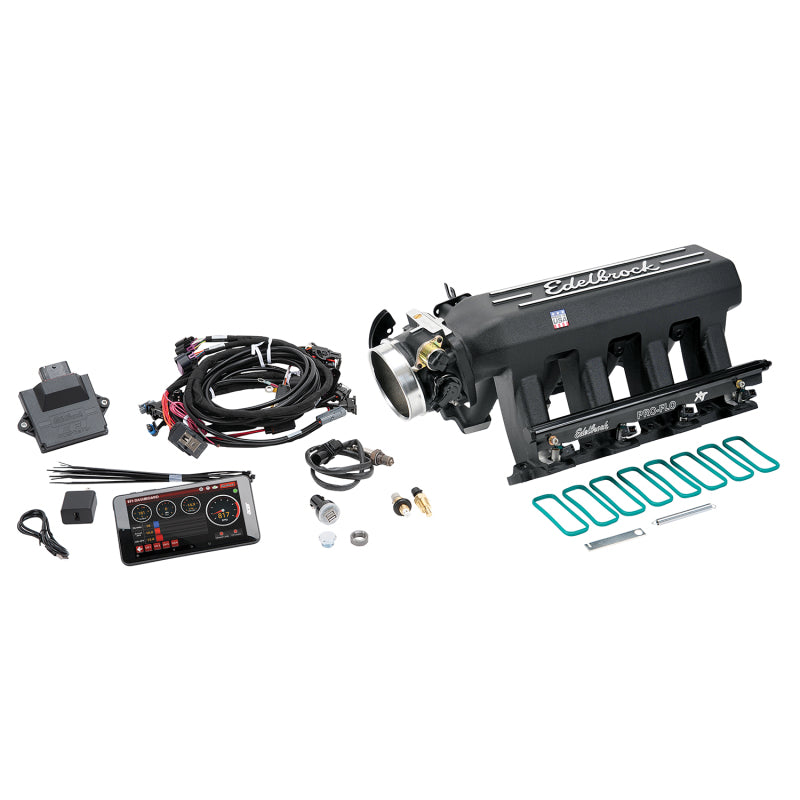 Edelbrock Pro Flo 4 XT EFI System Seq Port LS Gen III/IV Cathedral Port 550 HP Max 35lb/hr Black 35733
