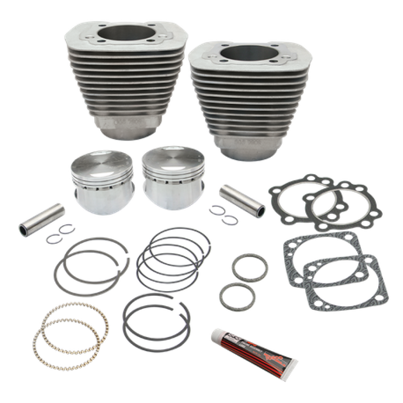 S&S Cycle 84-99 BT 96in 3 5/8in Big Bore Cylinder & Piston Kit - Natural 91-7202