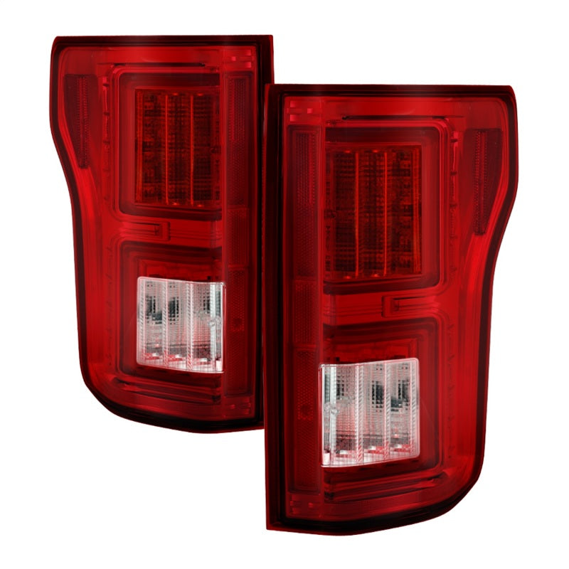 Spyder 18-19 Ford F-150 (w/o Blind Spot Sensor) LED Tail Lights - Red Clear (ALT-YD-FF15018-LED-RC) 5085764