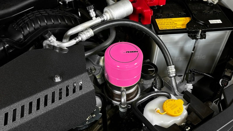 Perrin 2015+ Subaru WRX/STI Oil Filter Cover - Hyper Pink PSP-ENG-716HP
