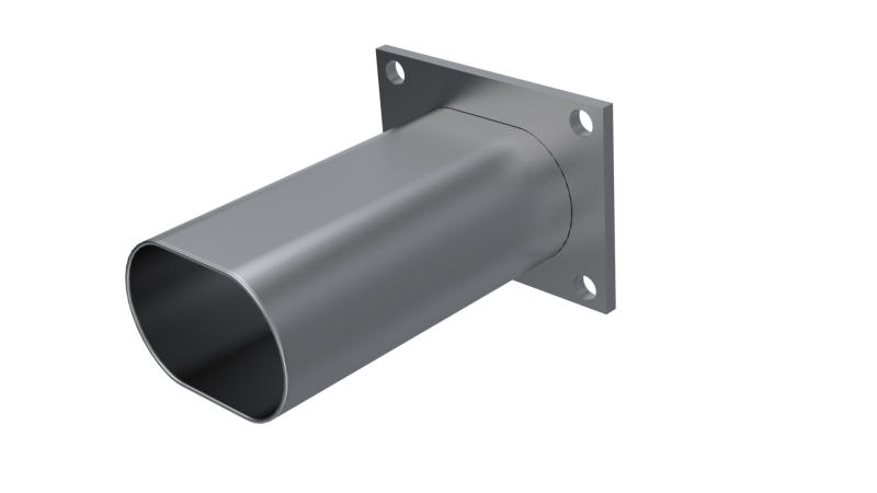QTP 3in Weld-On QTEC Low Profile Conncetion Oval Tube Kit 10338