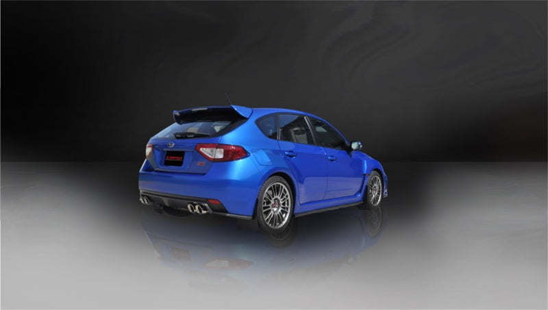 Corsa 08-13 Subaru Impreza Hatchback STI 2.5L Turbo Manual Polished Sport Cat-Back Exhaust 14862