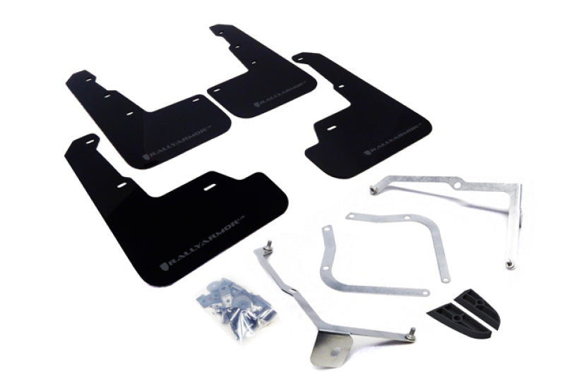 Rally Armor 15+ Subaru WRX & STi Sedan Only UR Black Mud Flap w/ Grey Logo MF32-UR-BLK/GRY