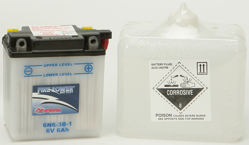 MARSHALLSBattery W/Acid 6n6-3b-1 Fire Power6N6-3B-1~MAR