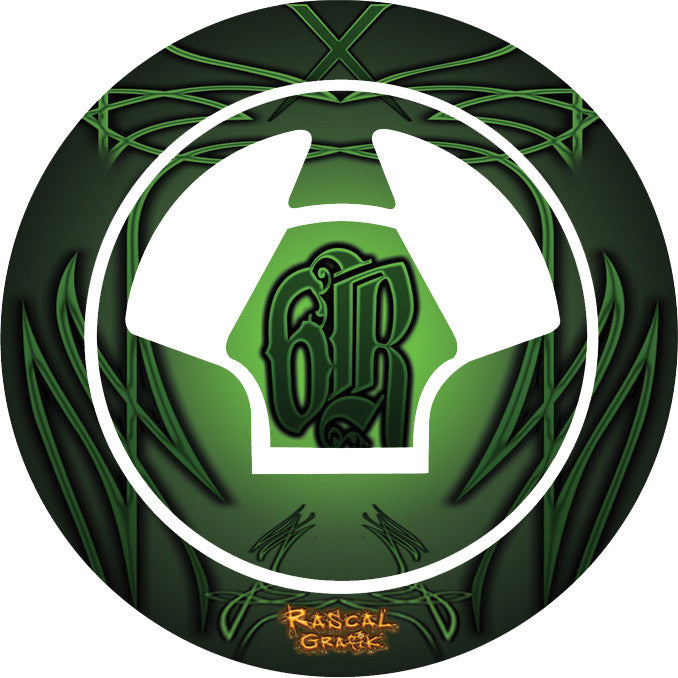 RASCAL GRAFIK Gas Cap Prot Kaw Zx6r Green RA36690