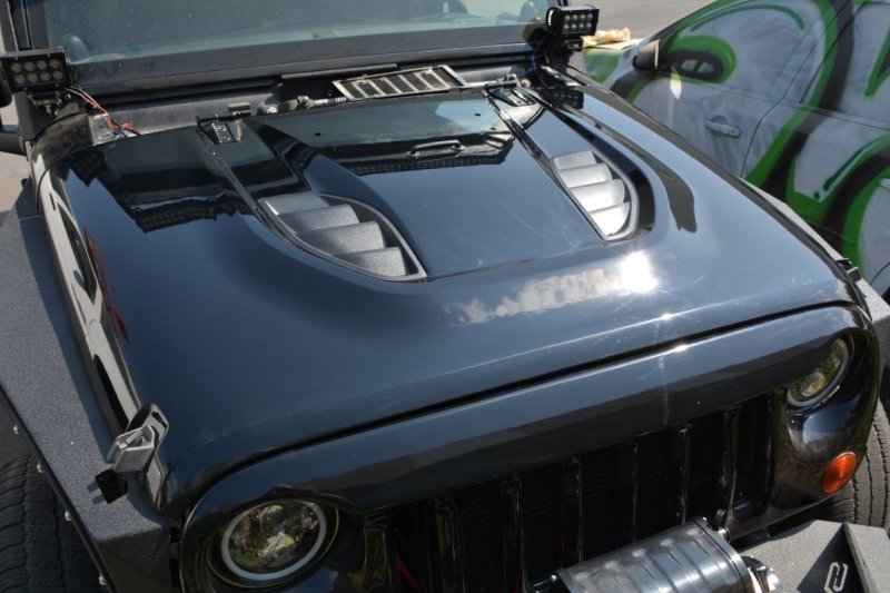DV8 Offroad 07-18 Jeep Wrangler JK Rubicon 10th Anniversary Replica Hood HDMB07-TA