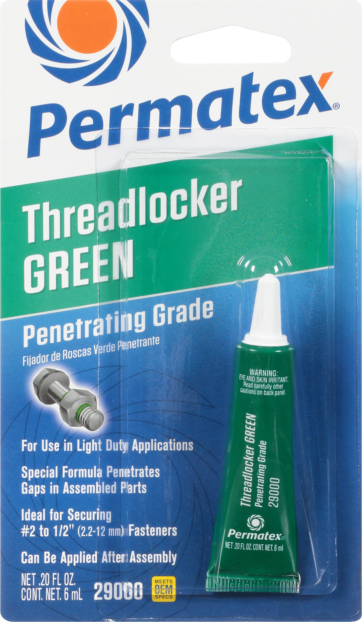 PERMATEXPenetrating Grade Threadlocker Green 6 Ml29000