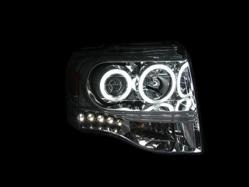 ANZO 2007-2014 Ford Expedition Projector Headlights Chrome 111114
