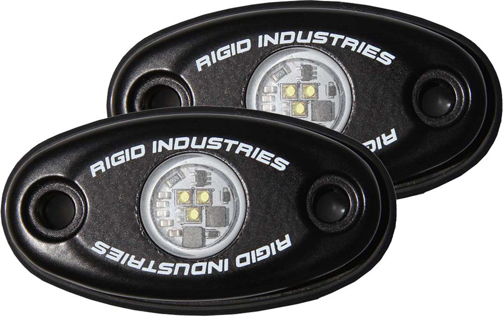 RIGID A-Series Low Power Black W/Cool White Led (Pair) 48203