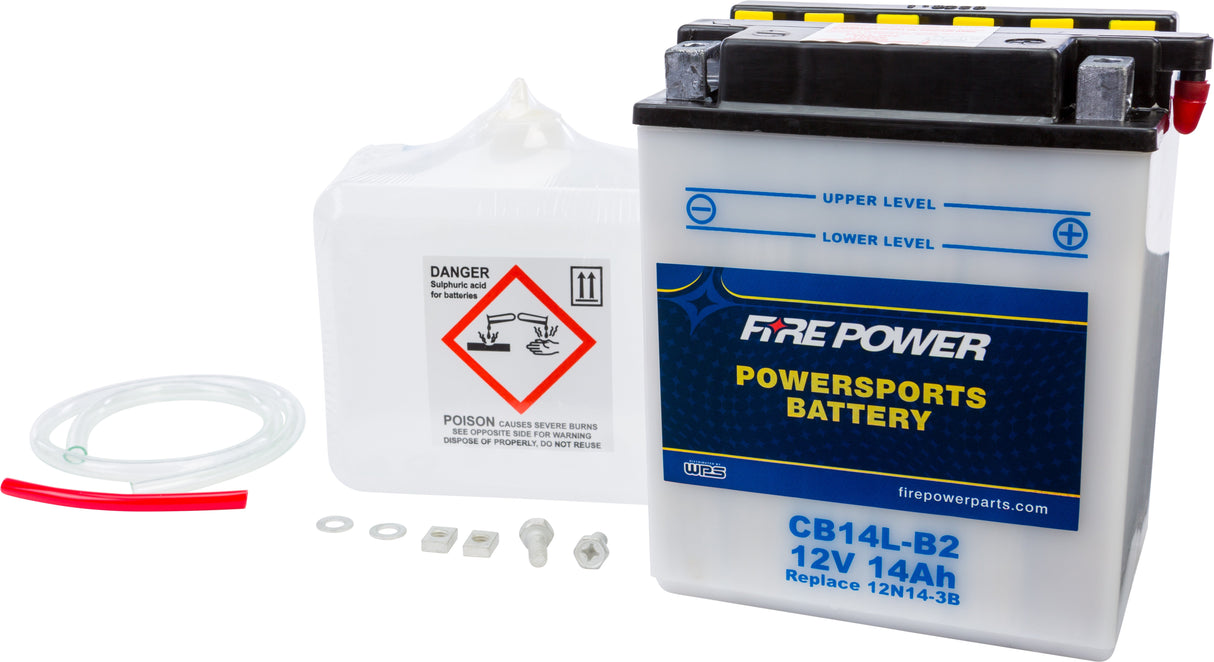 FIRE POWER Battery W/Acid Cb14l-B2 12v Heavy Duty CB14L-B2