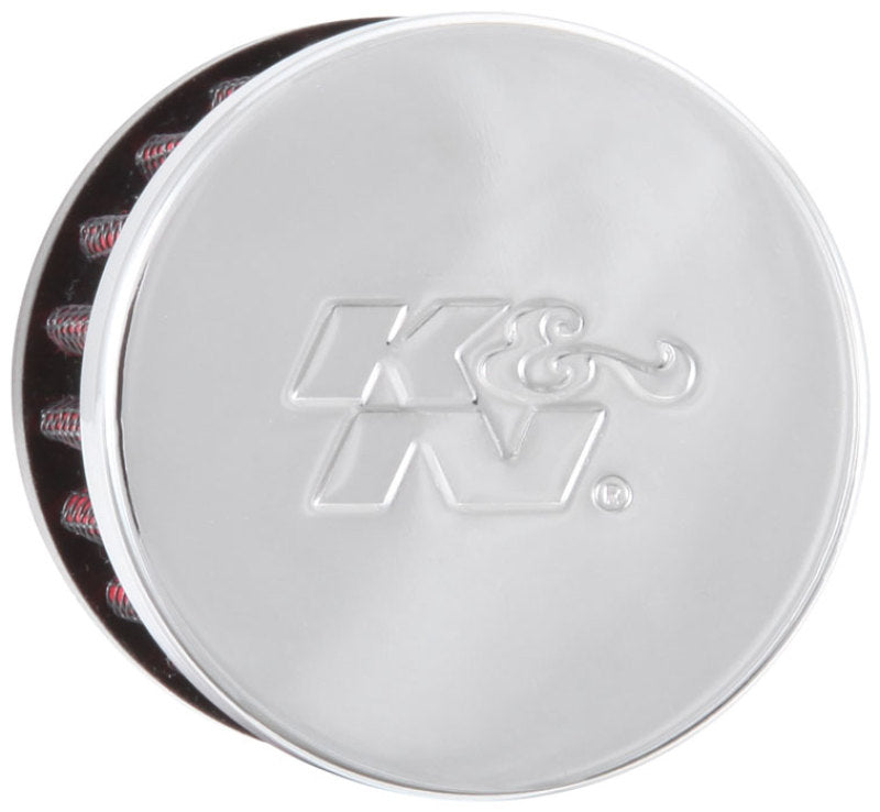 K&N Clamp On Rubber Base Crankcase Vent Filter 0.5in Flange ID 2in OD 1.5in Height 62-1330
