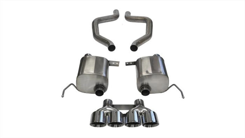 Corsa 15+ Chevy Corvette Z06 (Grand Sport M/T Only) 3in Axle Back Xtreme Exhaust Pol Quad 4.5in Tip 14766