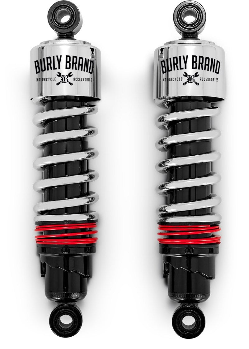 Burly Brand XL Slammer Shocks - Chrome B28-1206