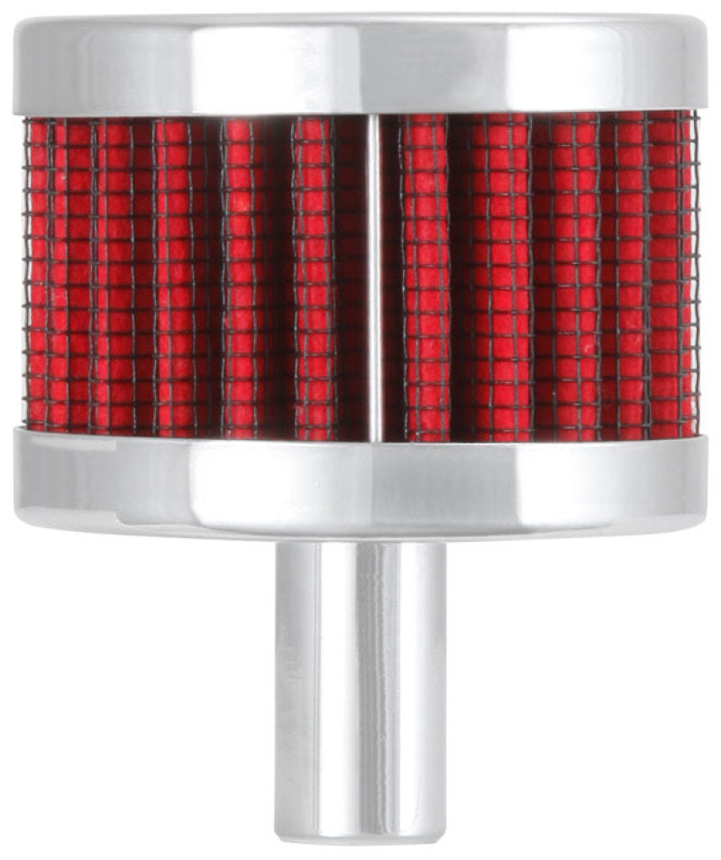 K&N Steel Base Chrome Top Crankcase Vent Filter 1/2in. Vent / 2in. OD / 1-1/2in. Height 62-1015