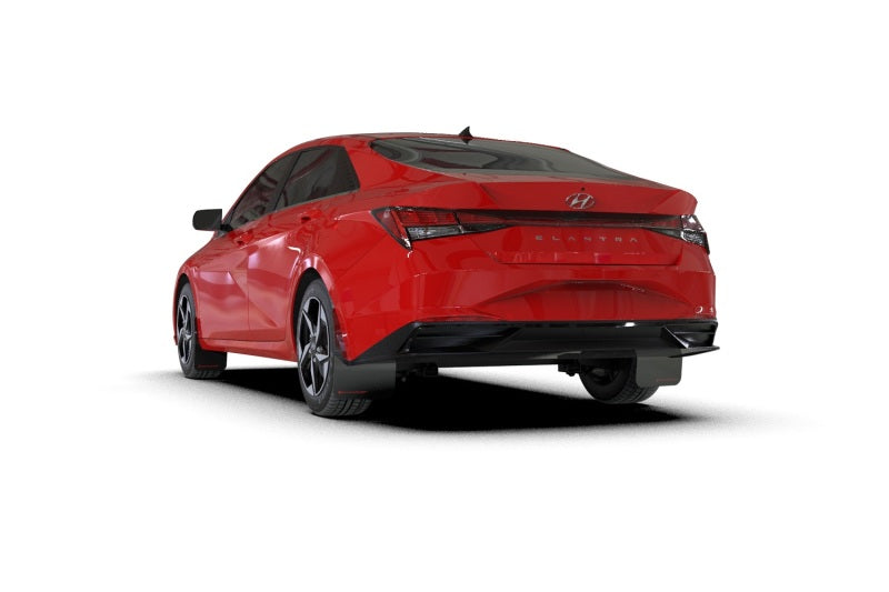 Rally Armor 21-23 Hyundai Elantra (Will Not Fit Elantra N/N Line) Black UR Mud Flap w/ Red Logo MF69-UR-BLK-RD