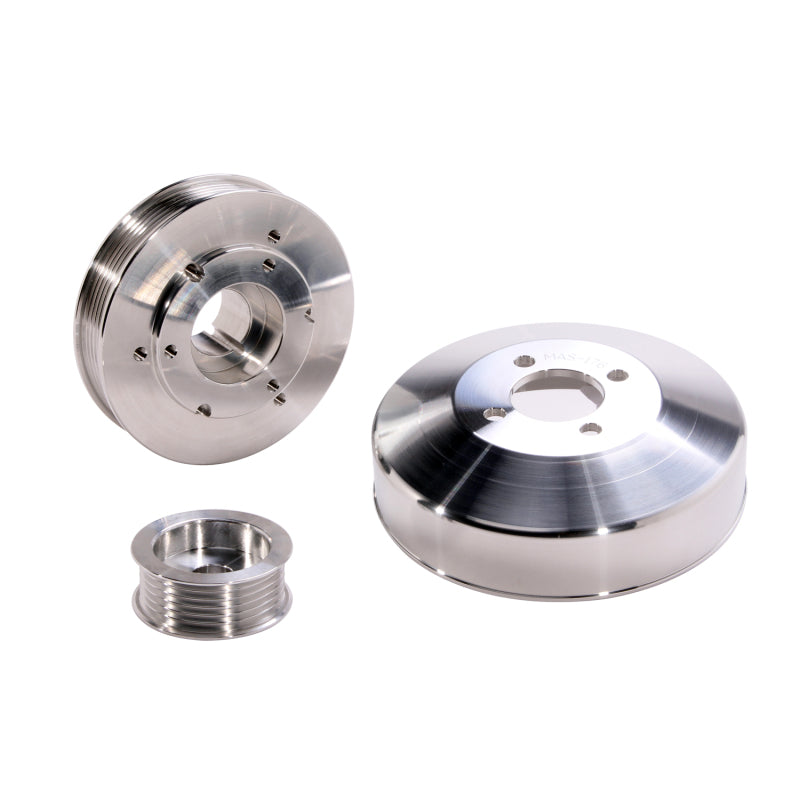 BBK 97-04 Ford F150 Expedition 4.6 5.4 Underdrive Pulley Kit - Lightweight CNC Billet Aluminum (3pc) 15550