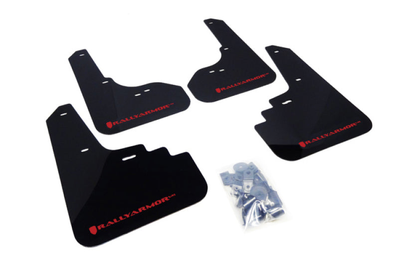 Rally Armor 05-09 Subaru Legacy GT / Outback Black UR Mud Flap w/ Red Logo MF4-UR-BLK/RD