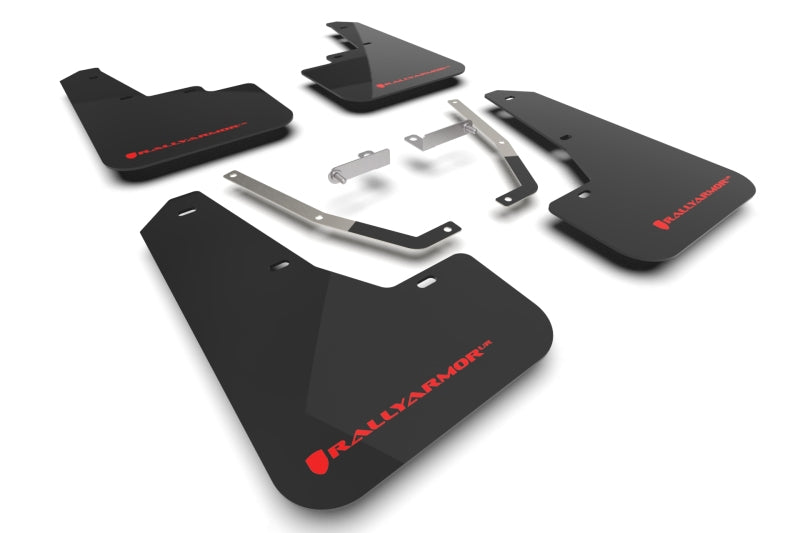 Rally Armor 2024 Subaru Crosstrek Black UR Mud Flap Red Logo MF106-UR-BLK-RD