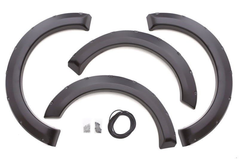 Lund 04-08 Ford F-150 (No Stepside) RX-Rivet Style Smooth Elite Series Fender Flares - Black (4 Pc.) RX310S