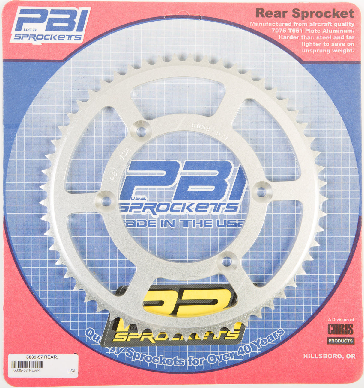 PBIRear Sprocket Aluminum 57t-428 Kaw/Suz6039-57-2