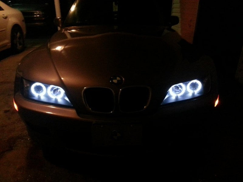 Spyder BMW Z3 96-02 Projector Headlights LED Halo Black High H1 Low H1 PRO-YD-BMWZ396-HL-BK 5009081
